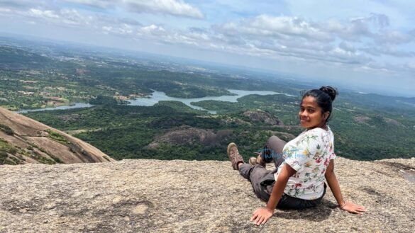 Savandurga viewpoint from hilltop