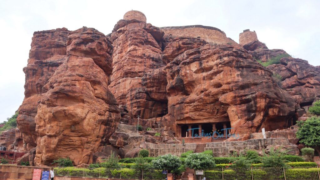 badami cave temples 1 - TwinsOnToes Cave temples of Badami