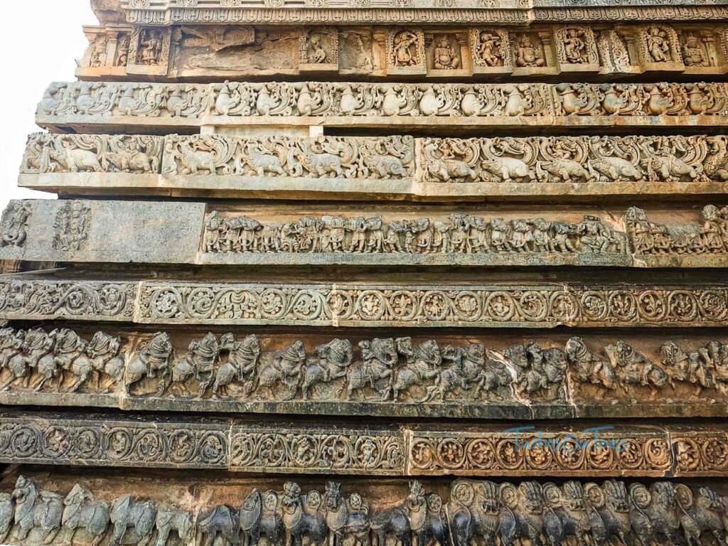 Belur wall sculptures and carvings
