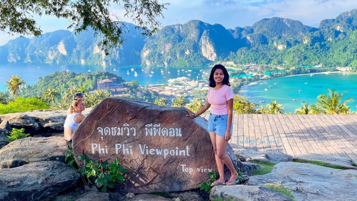 The best viewpoint of Koh Phi Phi island, Thailand