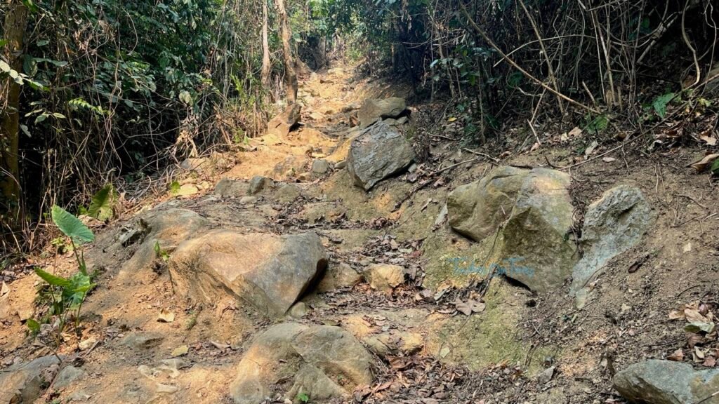 boulders along the route