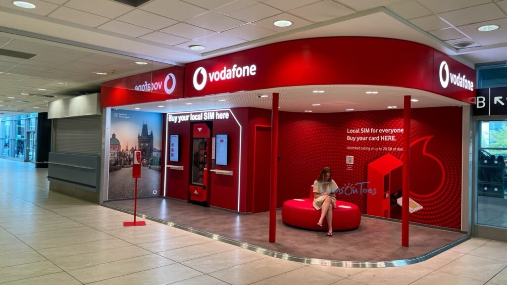 Vodafone store at Prague Airport