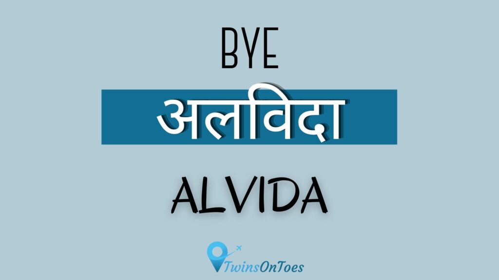 Hindi and English translations of 'Bye'