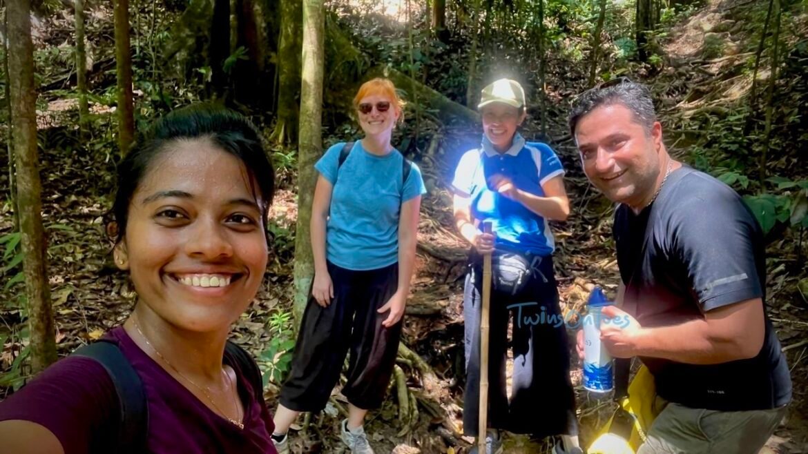 Couchsurfing friends on a hike in Ipoh, Malaysia