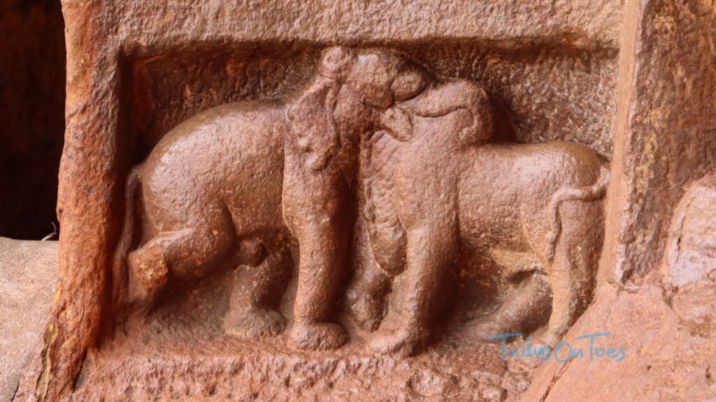 elephant bull single headed statue 1 - TwinsOnToes Bull and elephant single headed sculpture