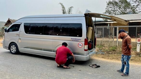 Flat tyres in Laos