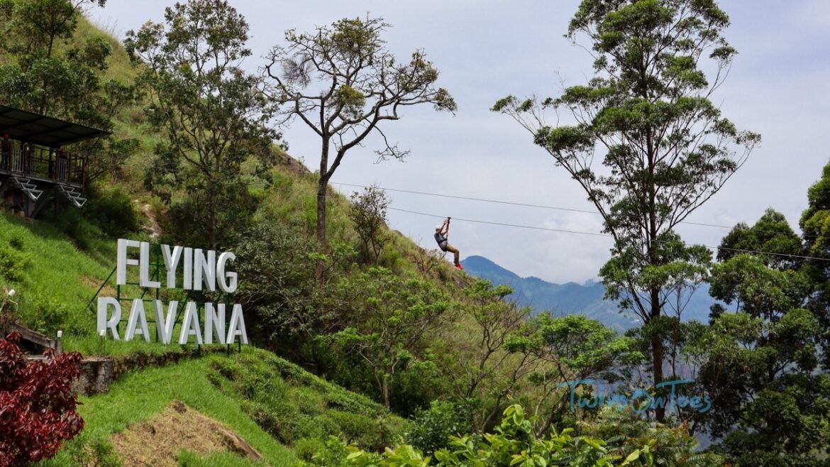 Adventure activities in Sri Lanka - Zip lining at Flying Ravana