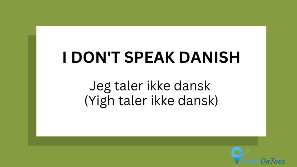 Danish language card - I don't speak Danish