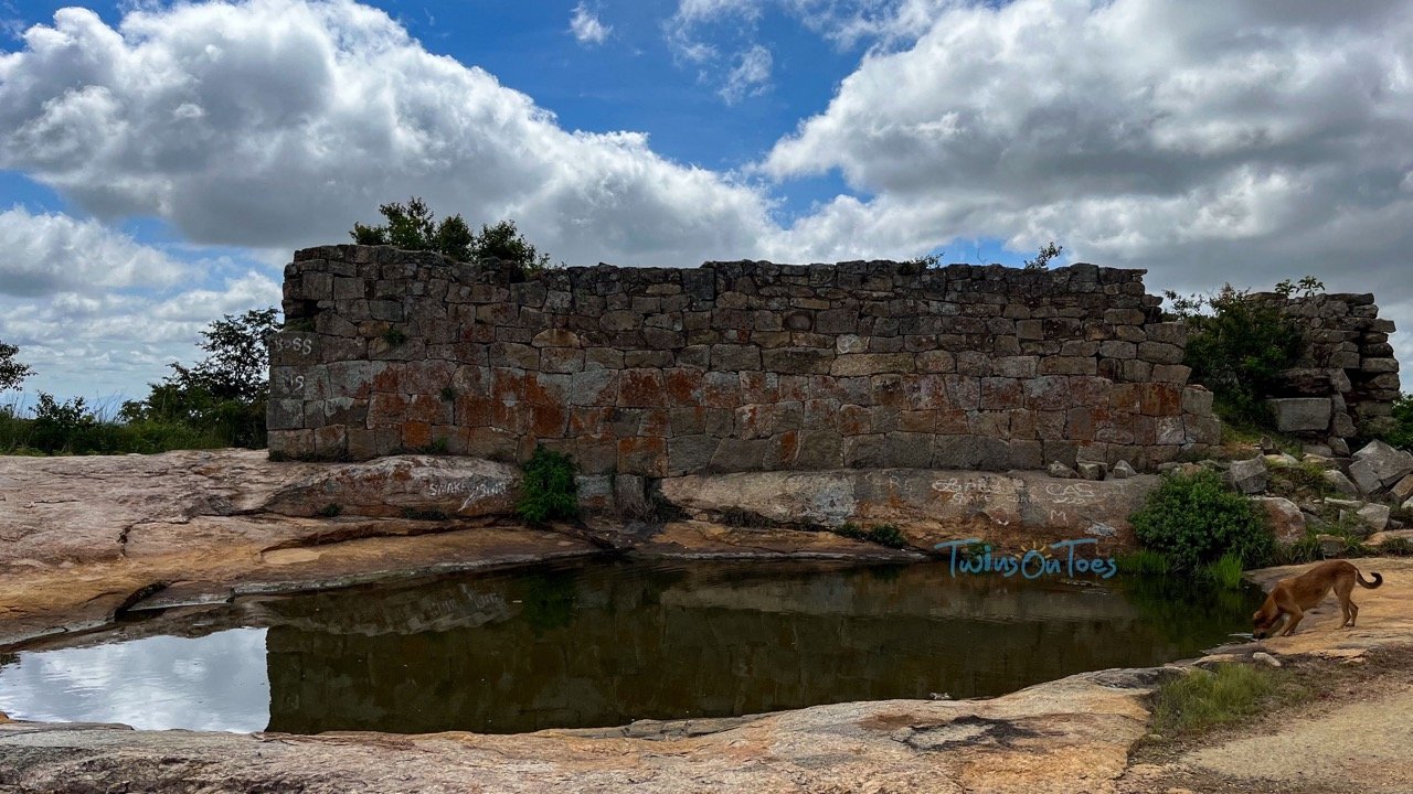 Pond and fort ruins found at the hilltop