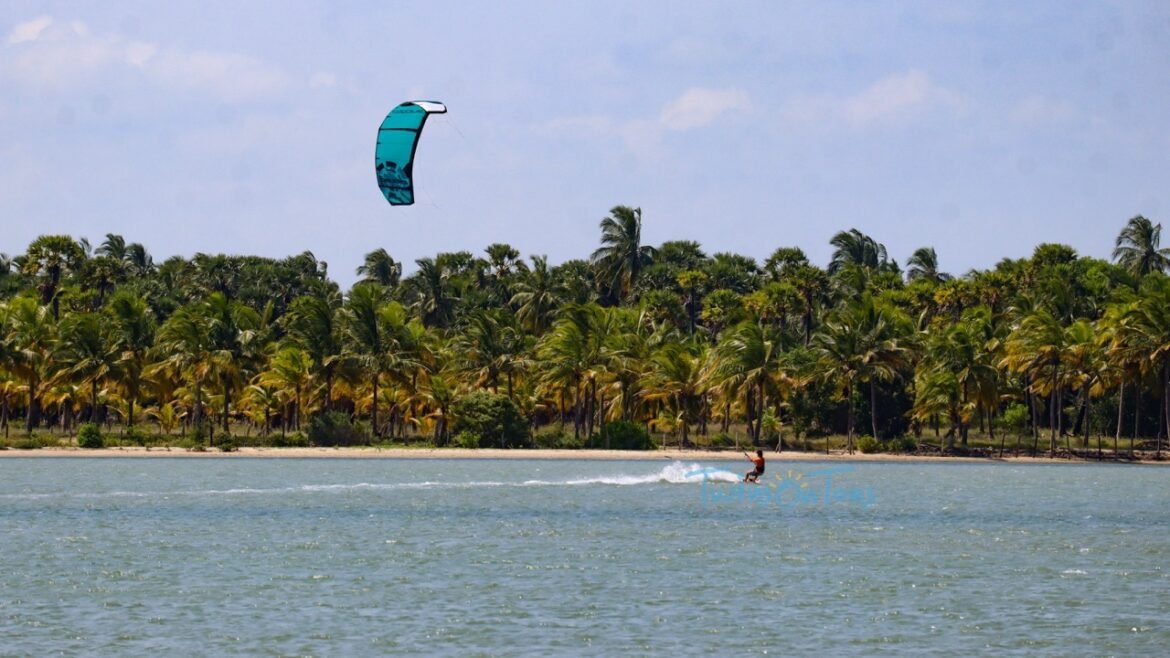 Kite surfing in Kalpitiya, Sri Lanka