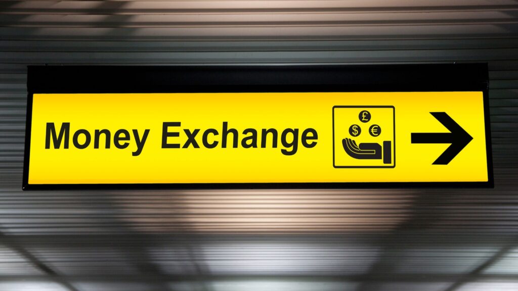 money exchange - at airport