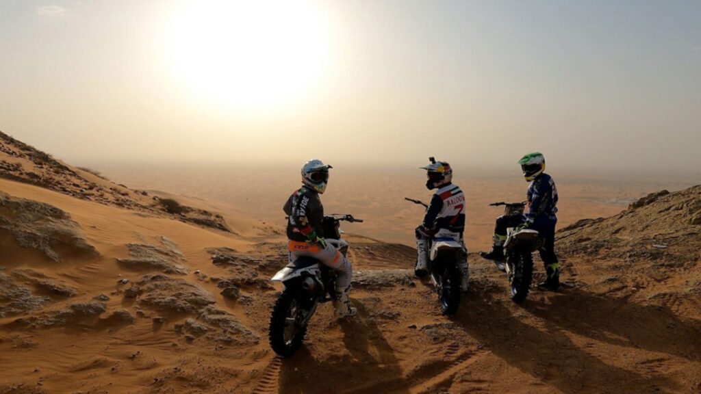 MX ride - bike off-roading activities in desert