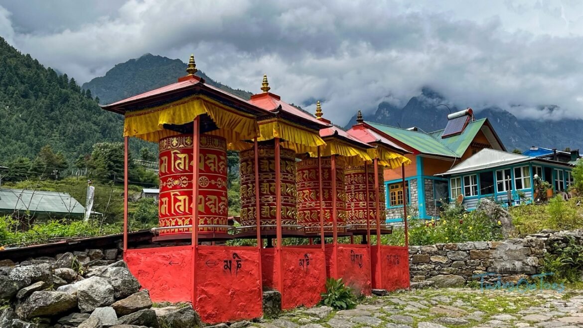 Prayer wheels in Nepal