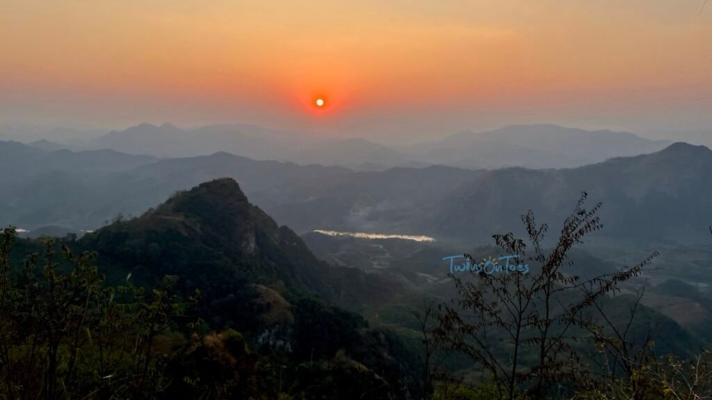 Sunset from Pha Khao Viewpoint