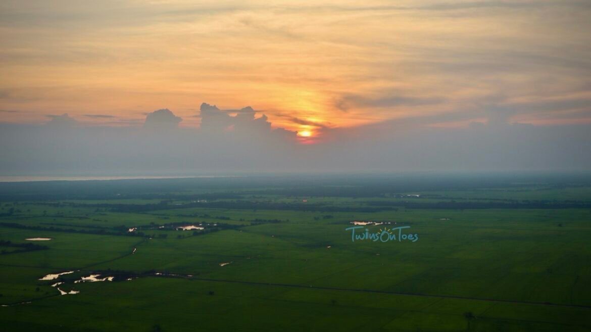 sunset from the rice fields, Siem Reap