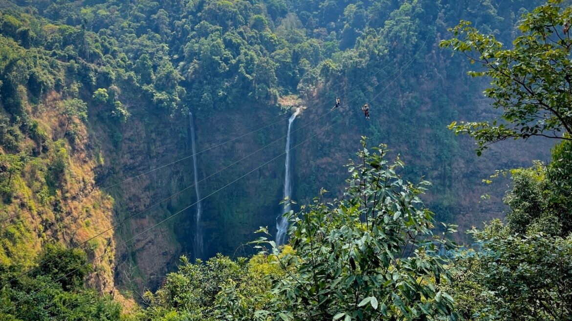 Tad Fane Waterfall, Pakse - zip lining adventure activity in Laos
