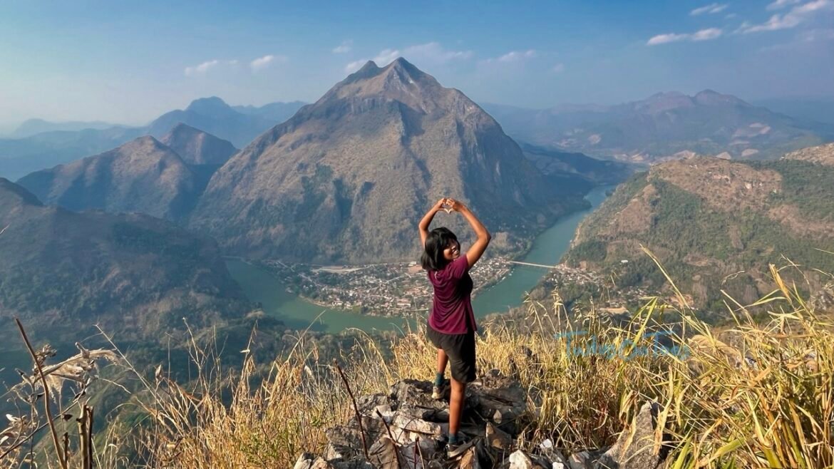 View of Nong Khiaw village from Pha Khao Viewpoint